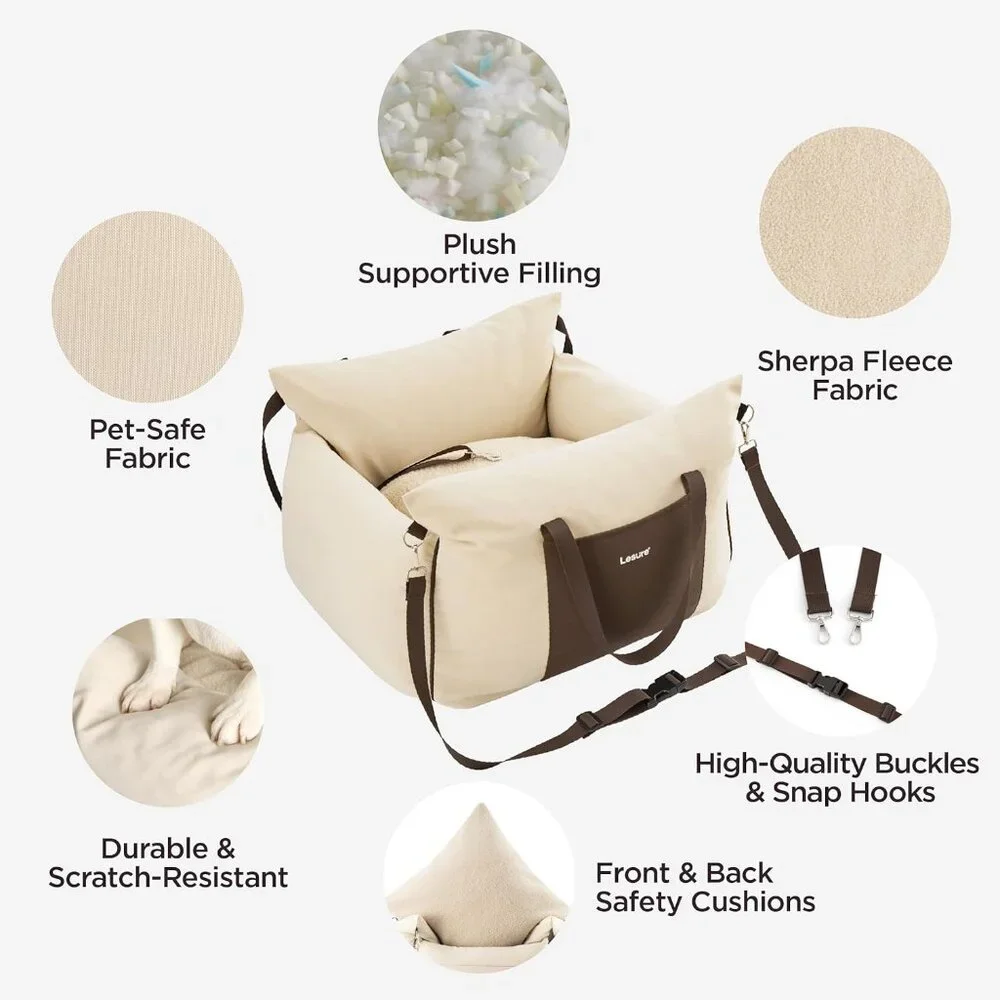 Lesure Small Dog Car Seat for Small Dogs